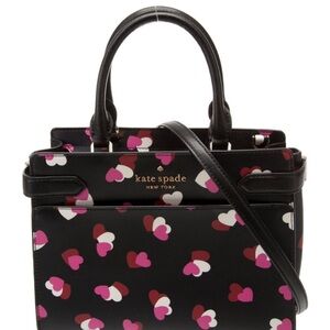 Kate Spade Black and Pink Heart Satchel